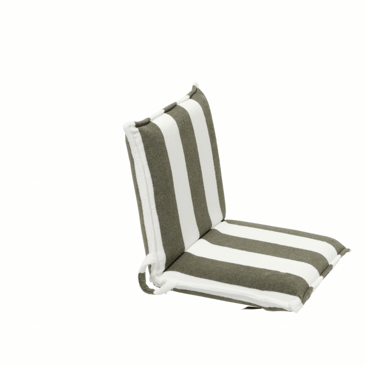 Terry Travel Lounger - The Vacay Olive Stripe