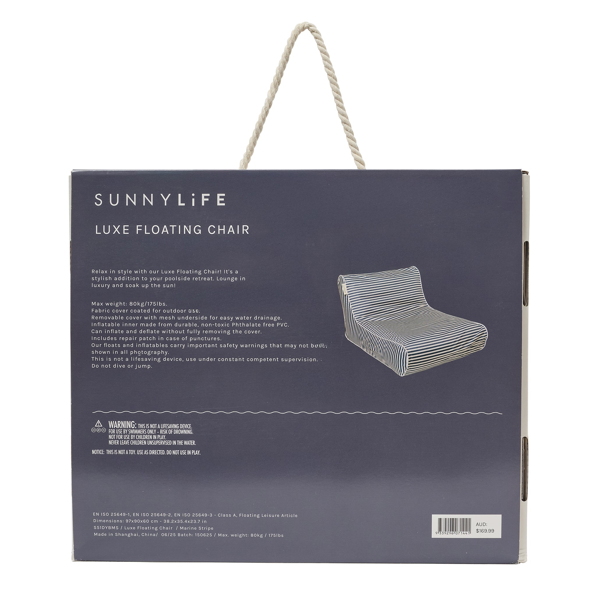 Luxe Floating Chair - Marine Stripe