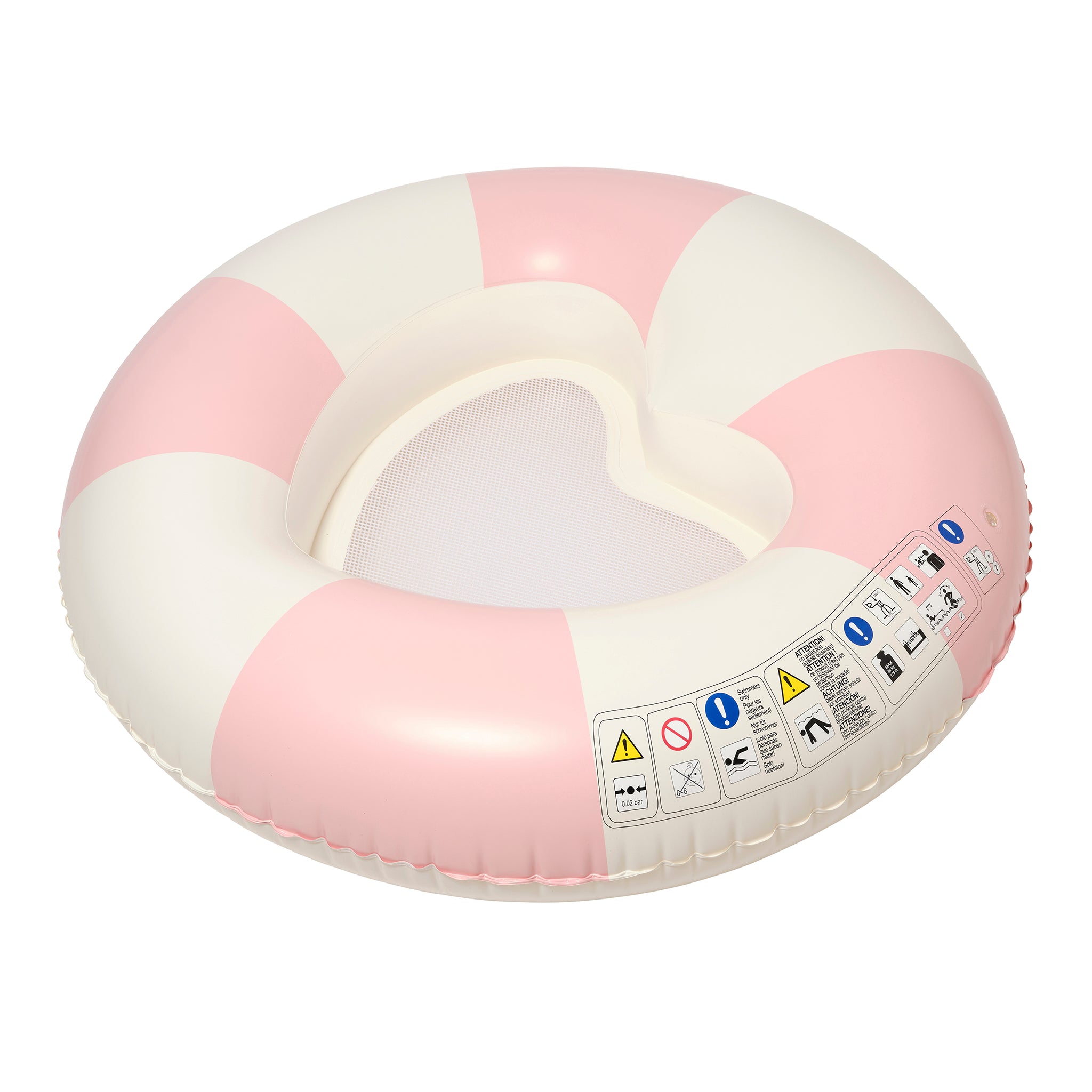 Luxe Pool Ring | Stole My Heart Pink Stripe