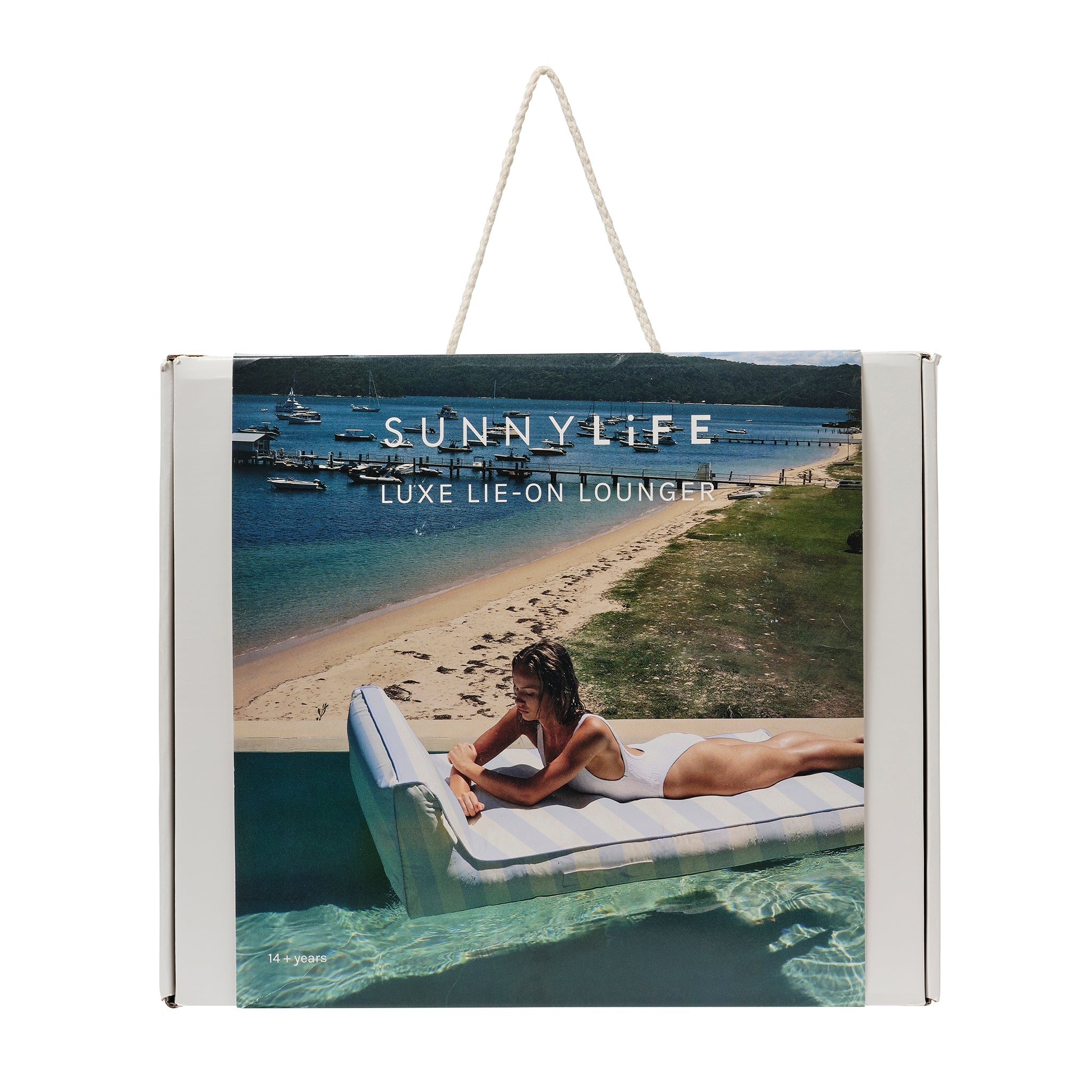 Luxe Lie-On Lounger | Lazy Days Blue Stripe