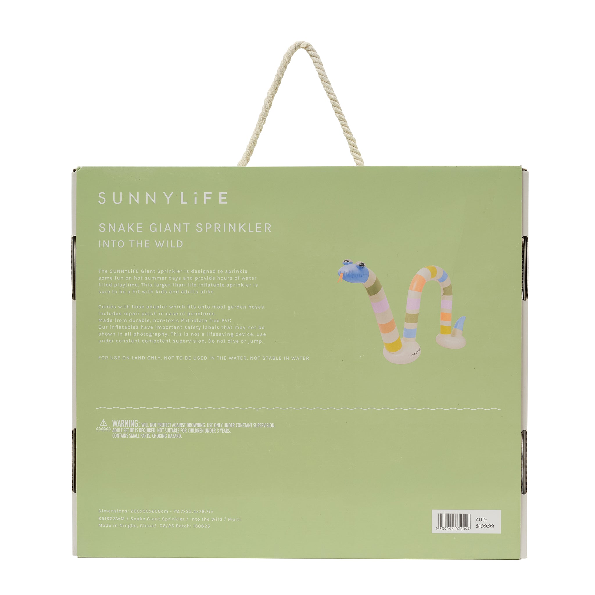 Inflatable Giant Snake Sprinkler - Into the Wild