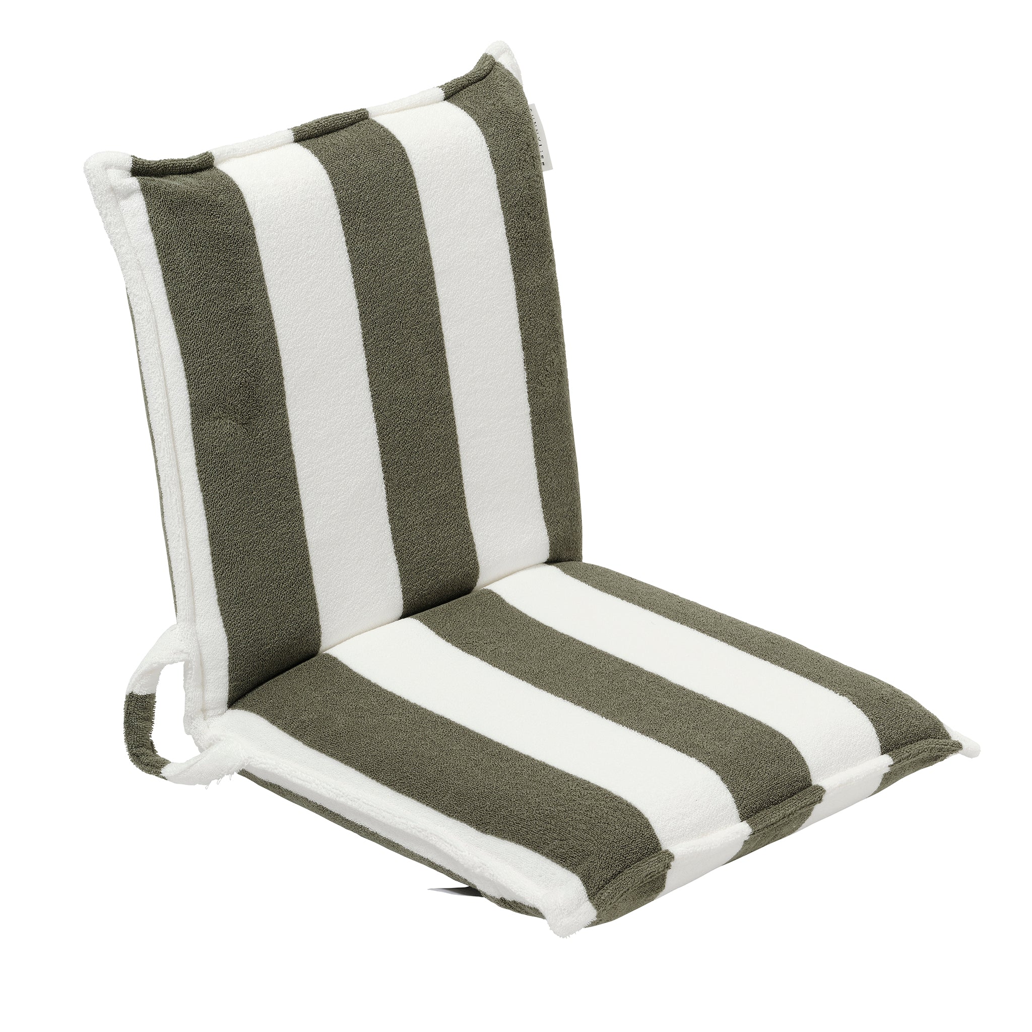 Terry Travel Lounger - The Vacay Olive Stripe