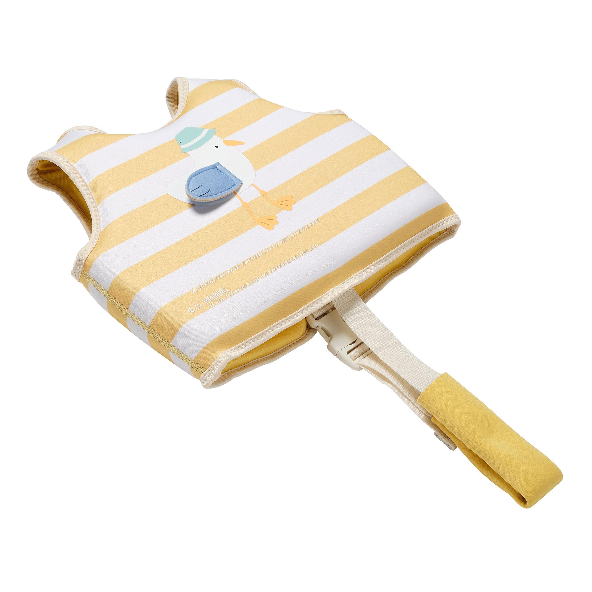 Kids Swim Vest 1-2 - Sammy the Seagull Mustard Stripe