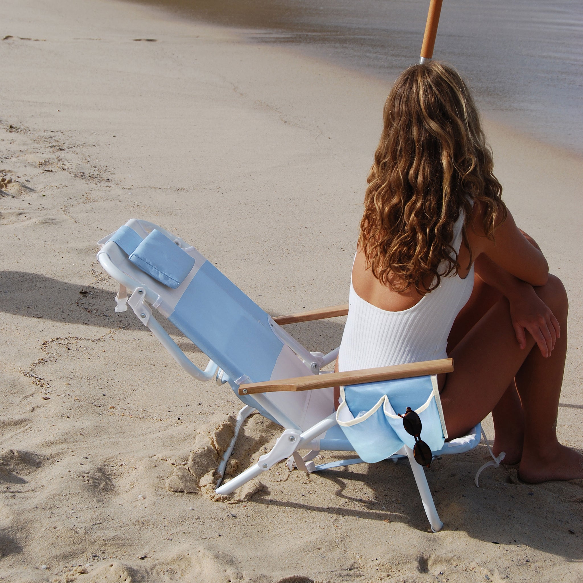 Deluxe Beach Chair - La Mer Med Blue