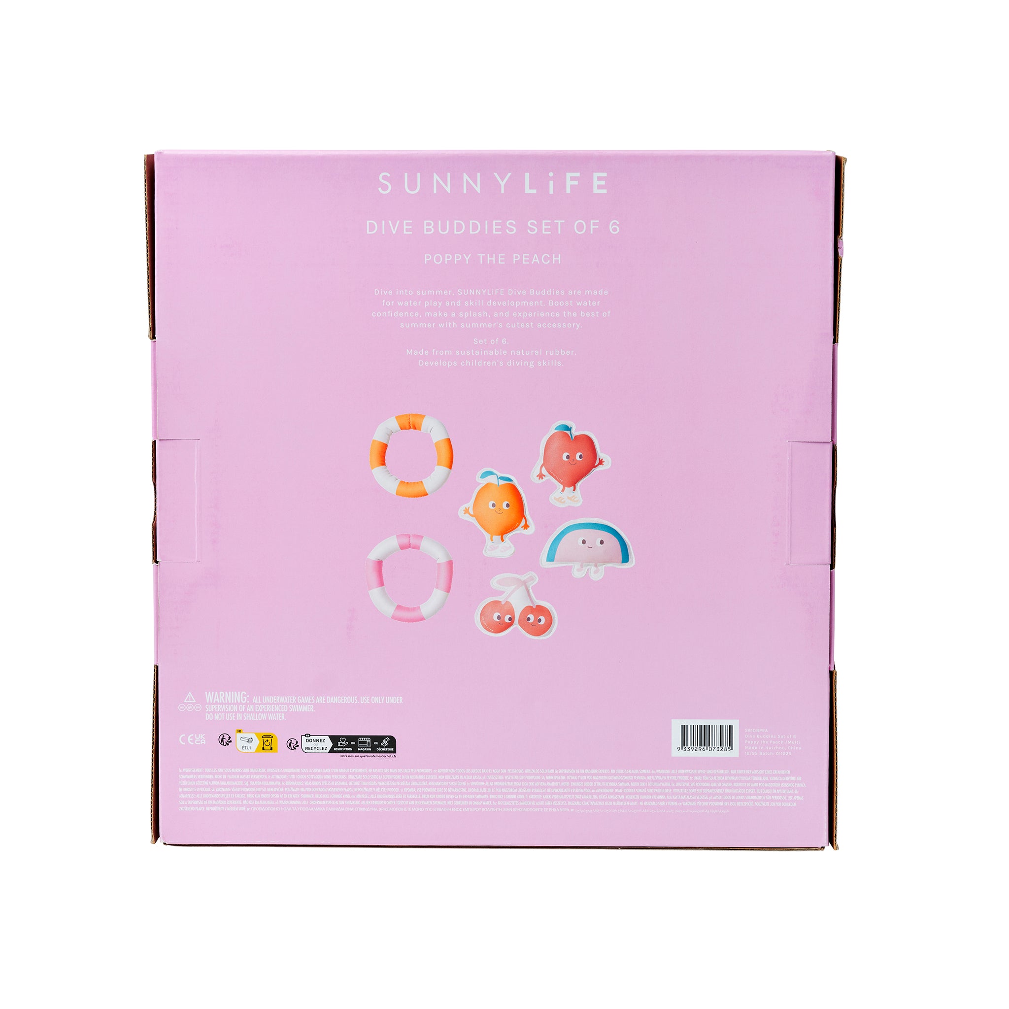 Dive Buddies Set of 6 - Poppy the Peach