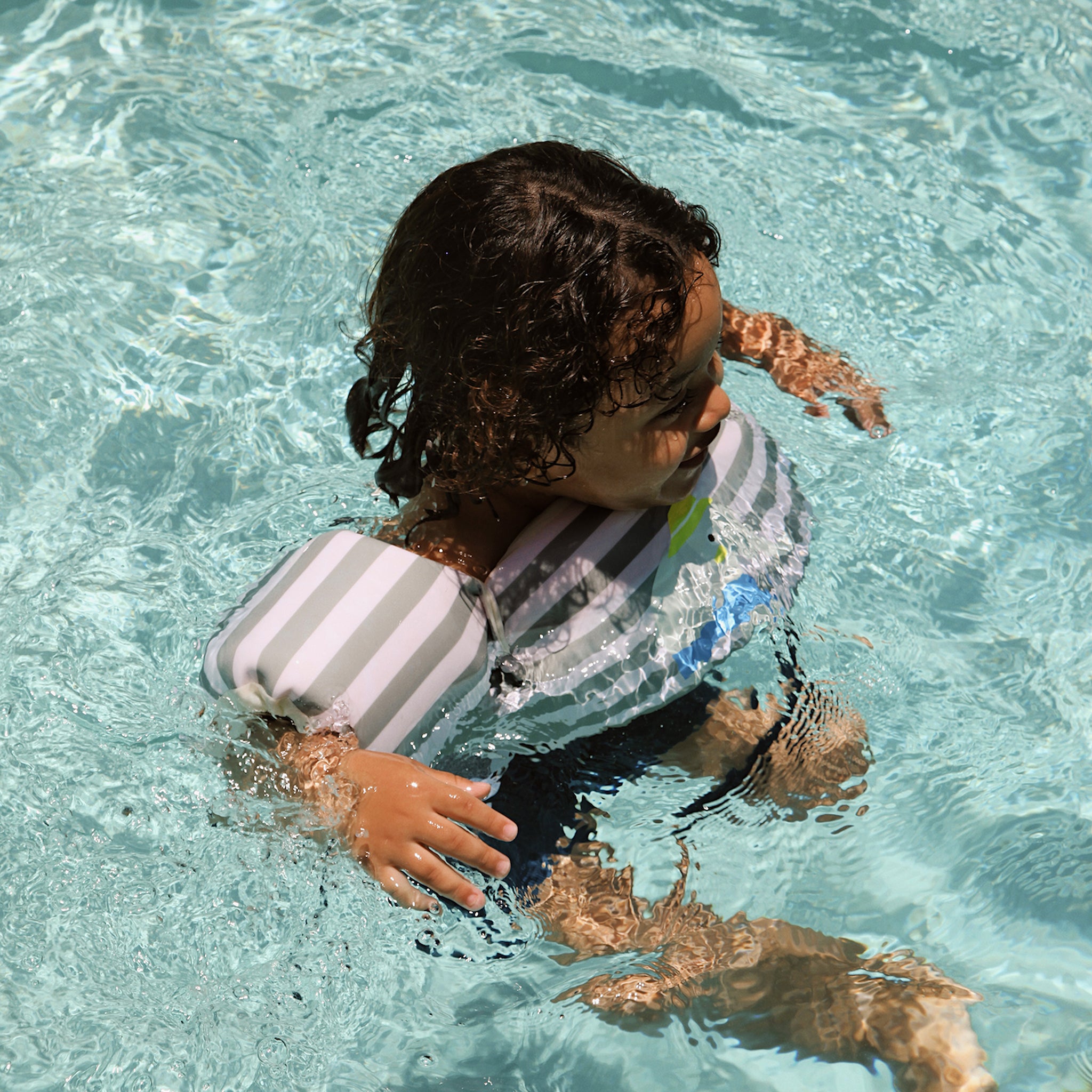 Floatie Jacket 3-6 Eli the Elephant Green Stripe