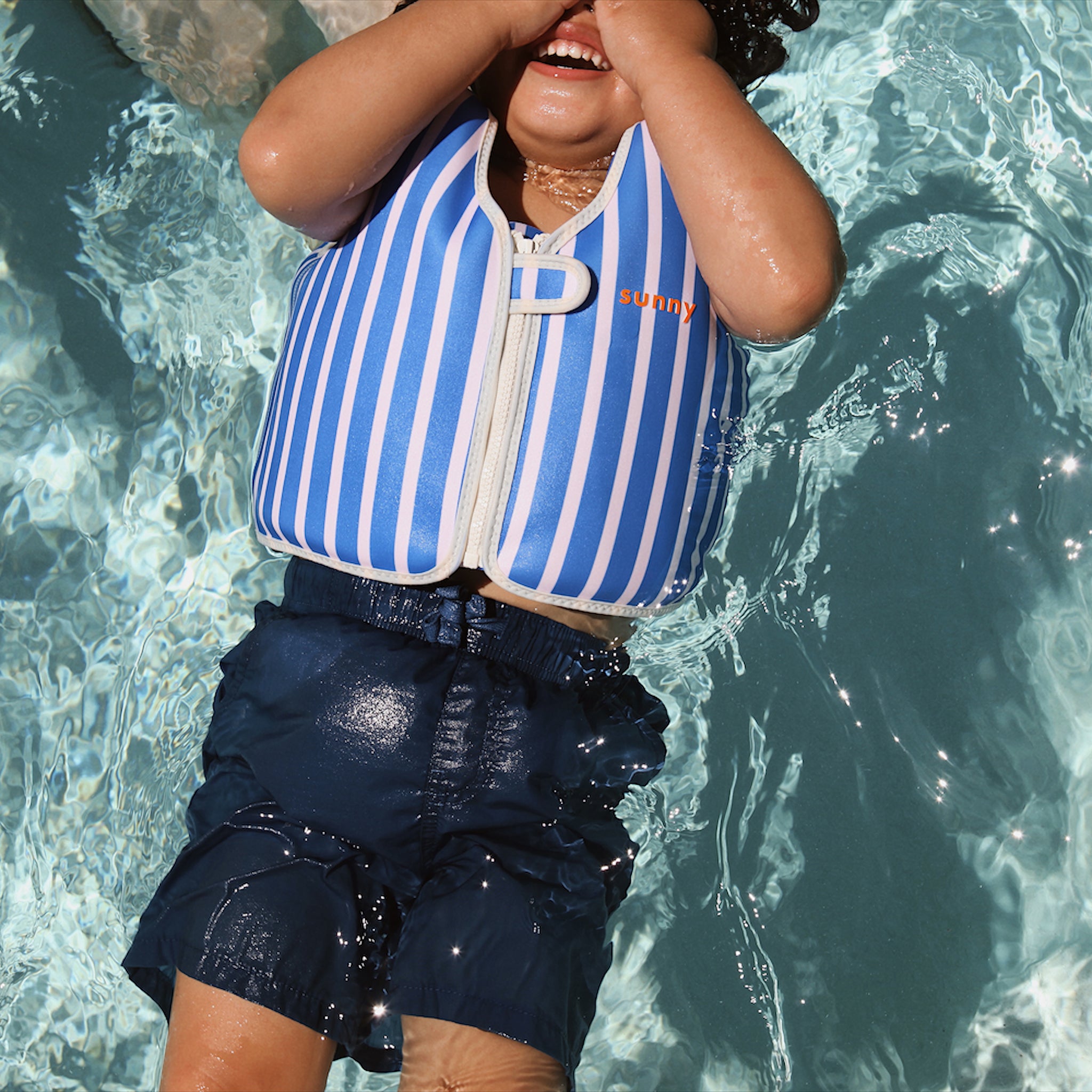 Kids Swim Vest 3-6 - Tino the Tiger Blue