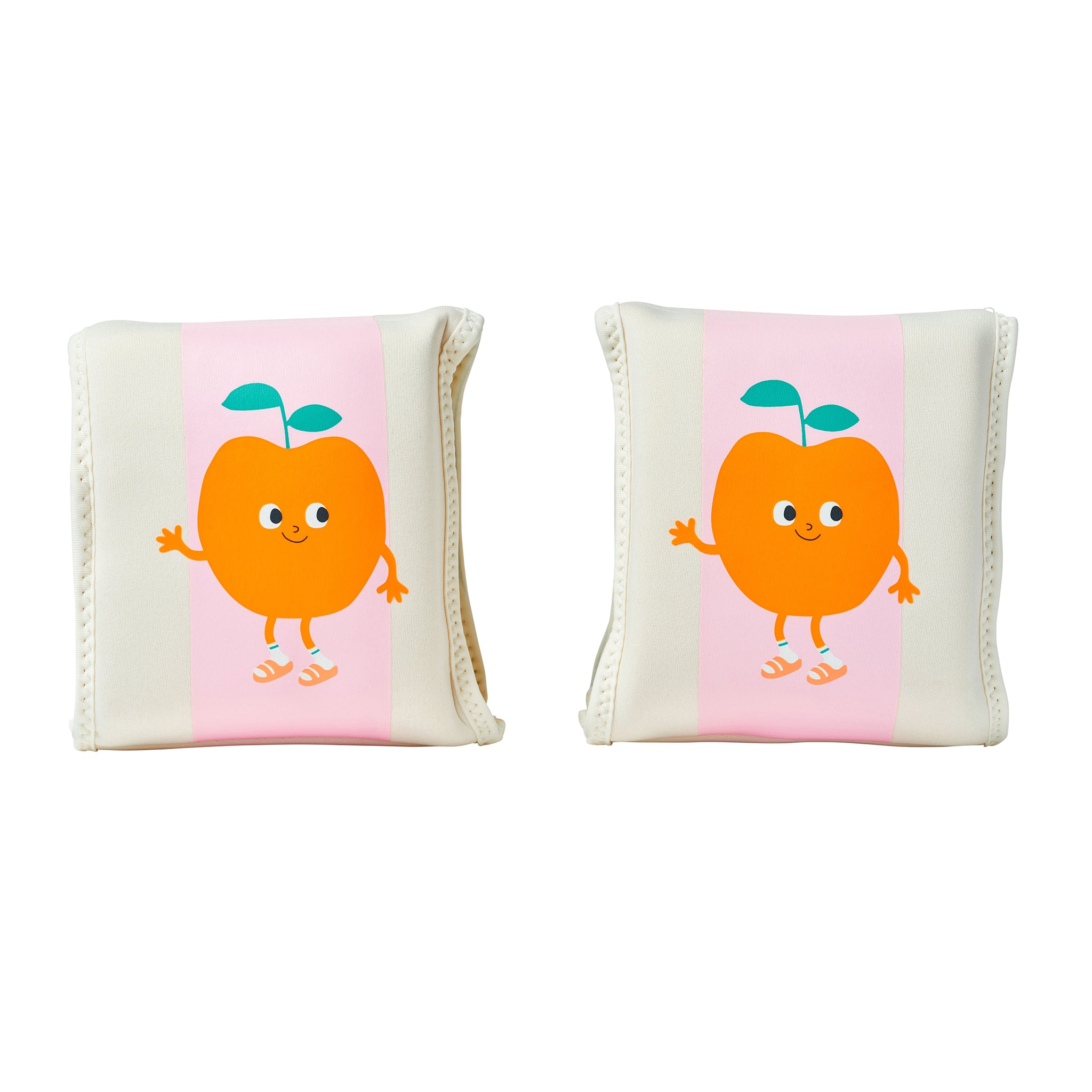 Kids Neoprene Arm Bands - Poppy the Peach Pink Stripe