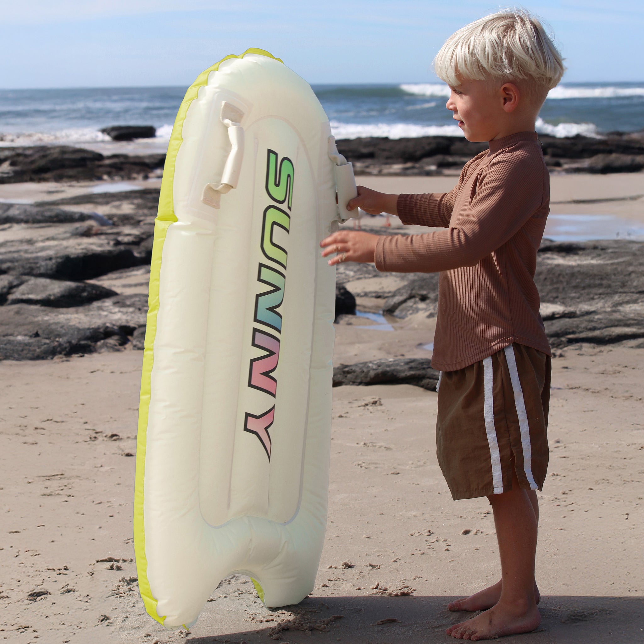 Kids Surf Mat - Zest Cream and Yellow