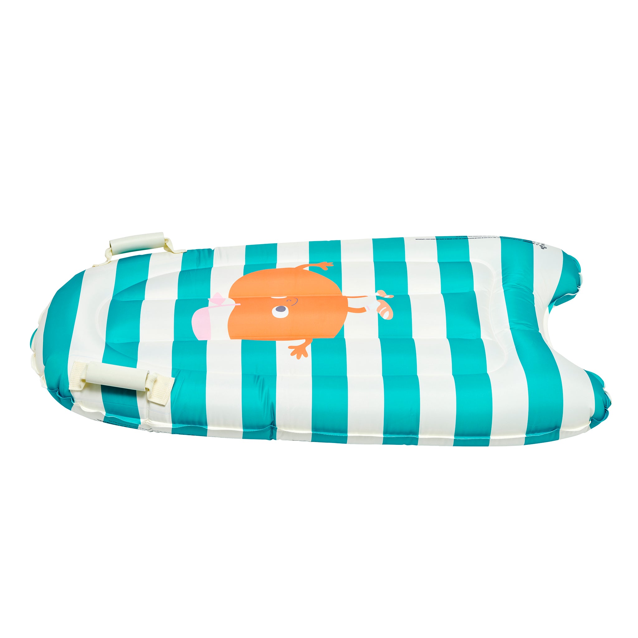 Kids Surf Mat - Poppy the Peach Green Stripe