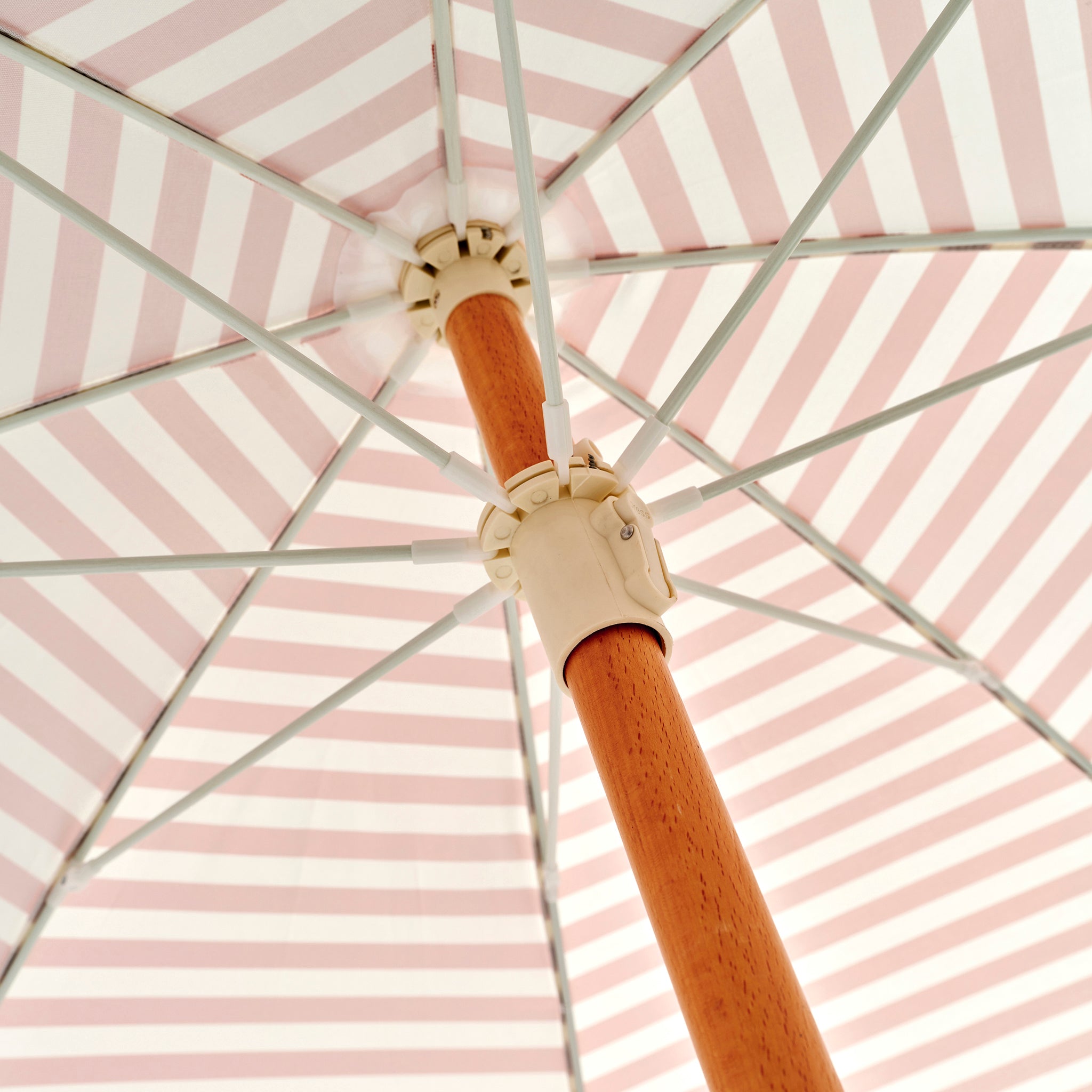 Luxe Beach Umbrella - Tierra Clay Stripe