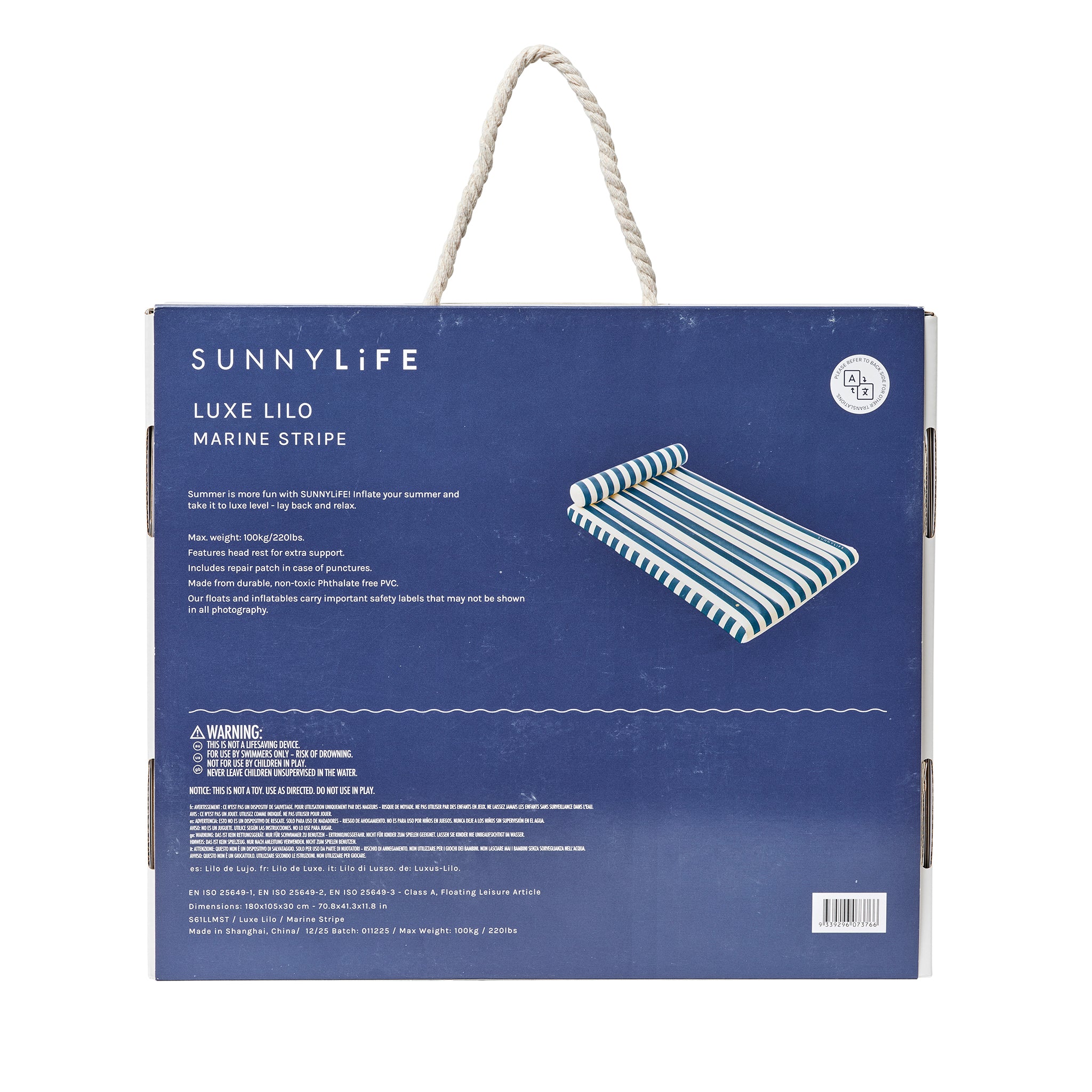 Luxe Lilo - Marine Stripe