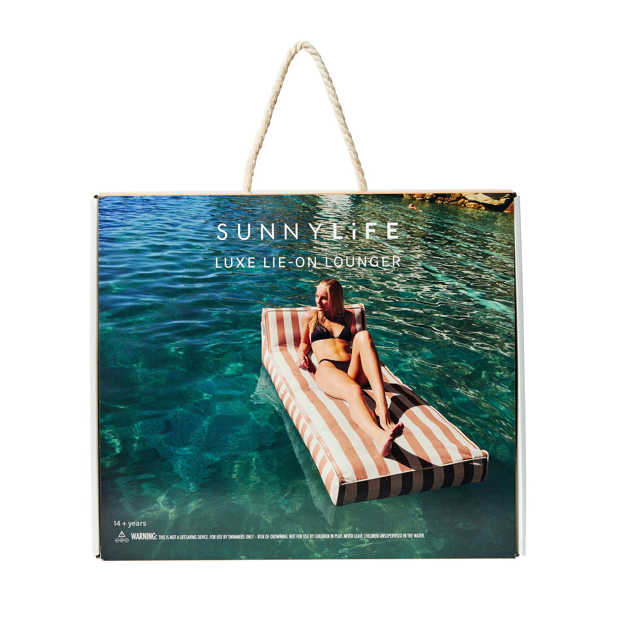 Luxe Lie-On Lounger - Tierra Clay Stripe