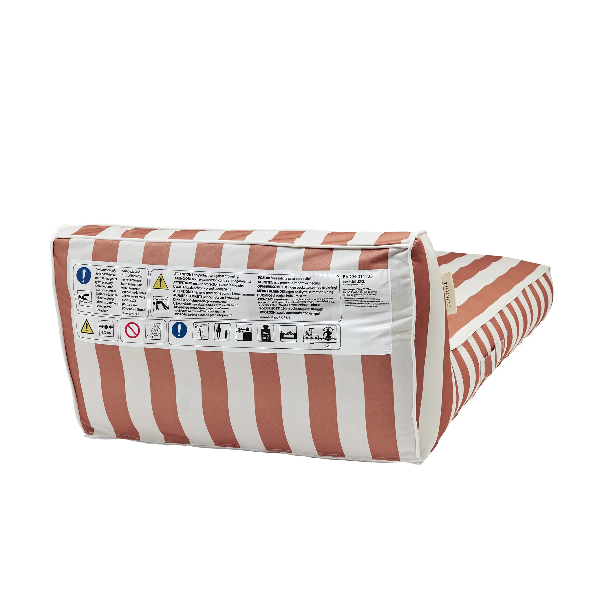 Luxe Lie-On Lounger - Tierra Clay Stripe