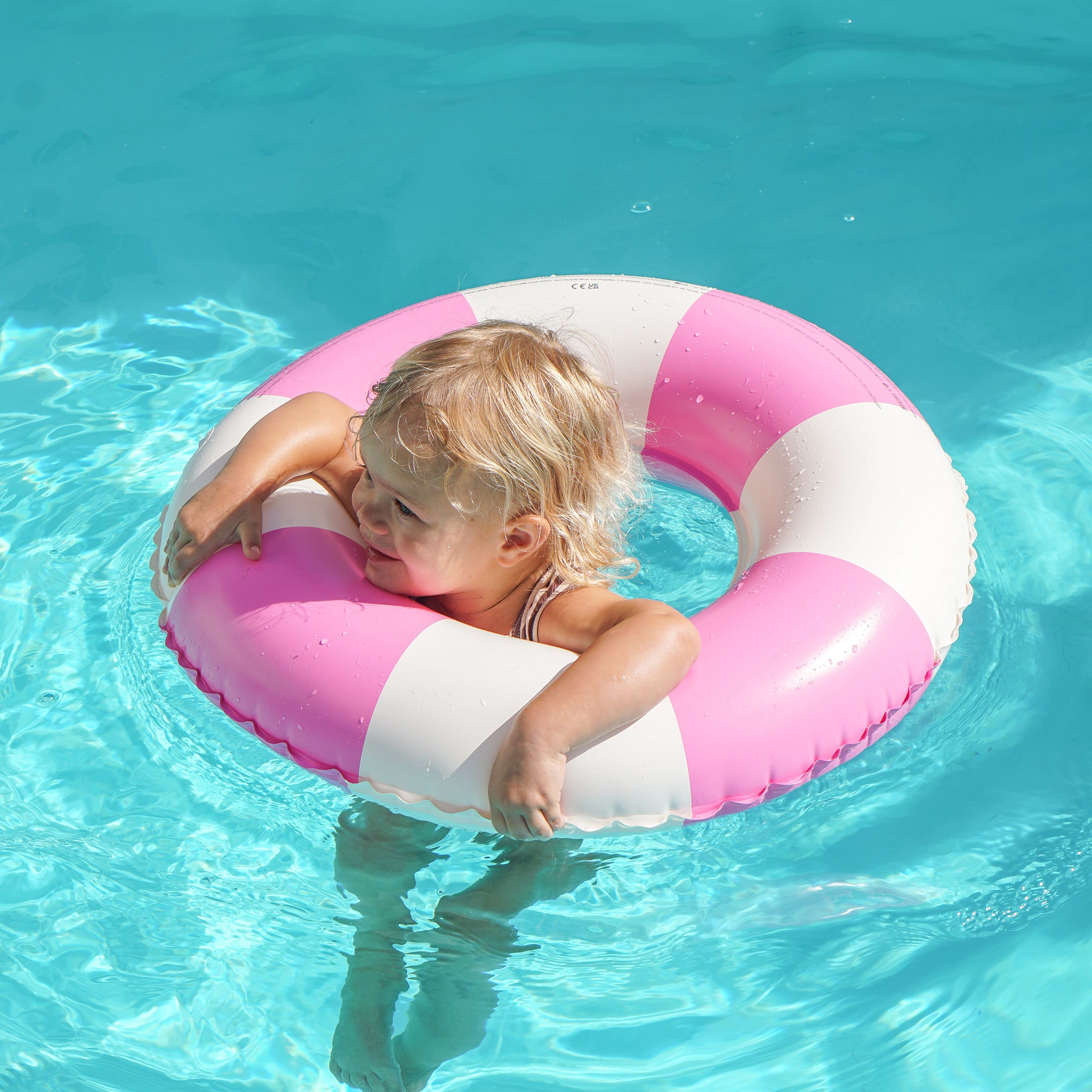 Mini Tube Pool Ring - Pool Party Magenta Stripe