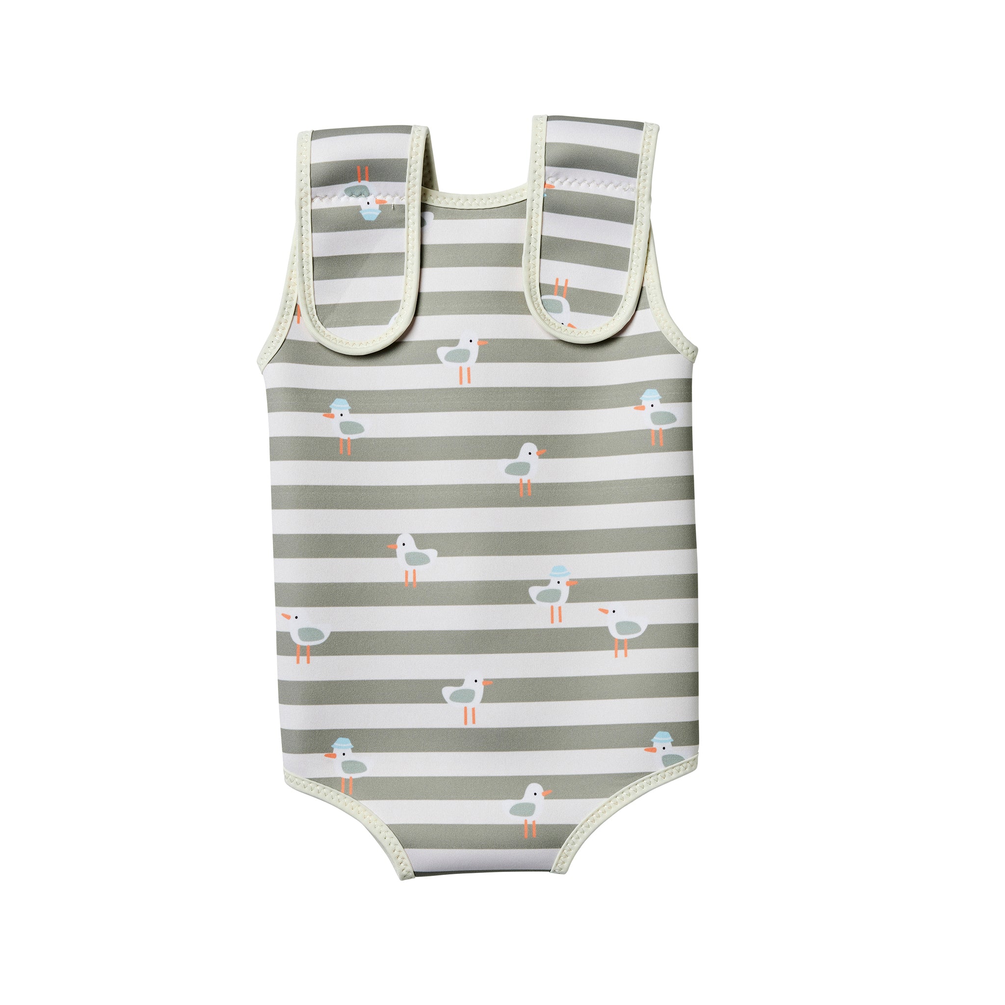 Baby Wetsuit - Sammy the Seagull Green Stripe