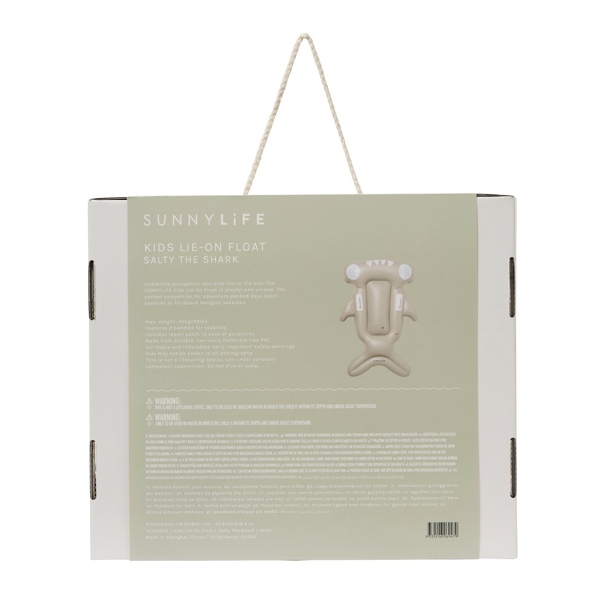 Kids Lie - On Float - Salty the Shark - SUNNYLiFE UK