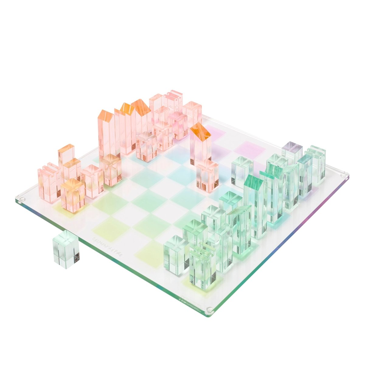 Lucite Chess & Checkers - Aurora - SUNNYLiFE UK