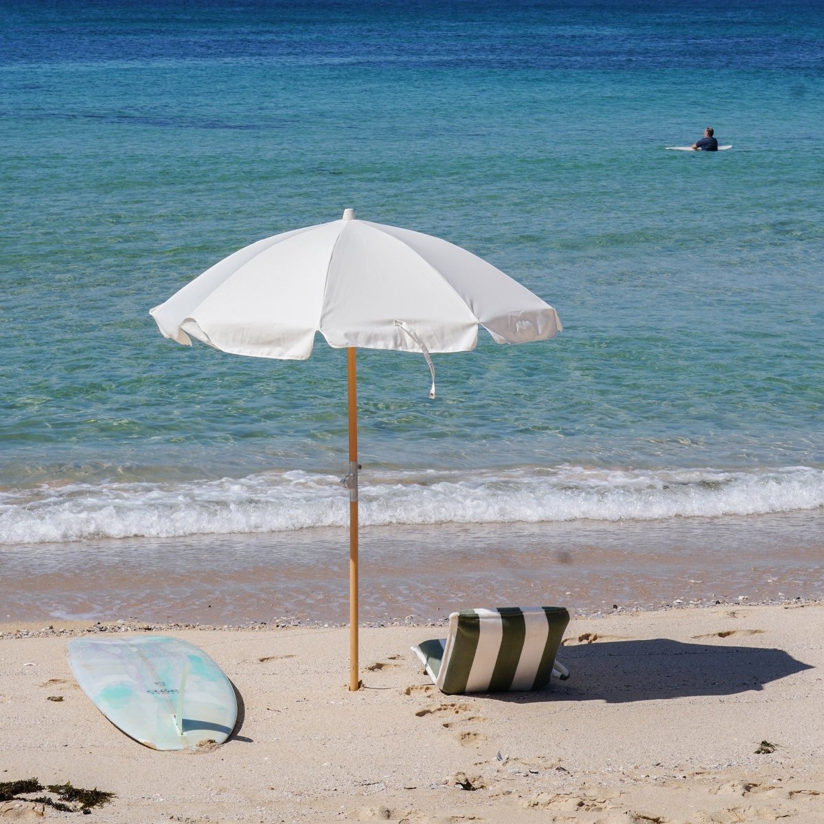 Luxe Beach Umbrella - Cream - SUNNYLiFE UK
