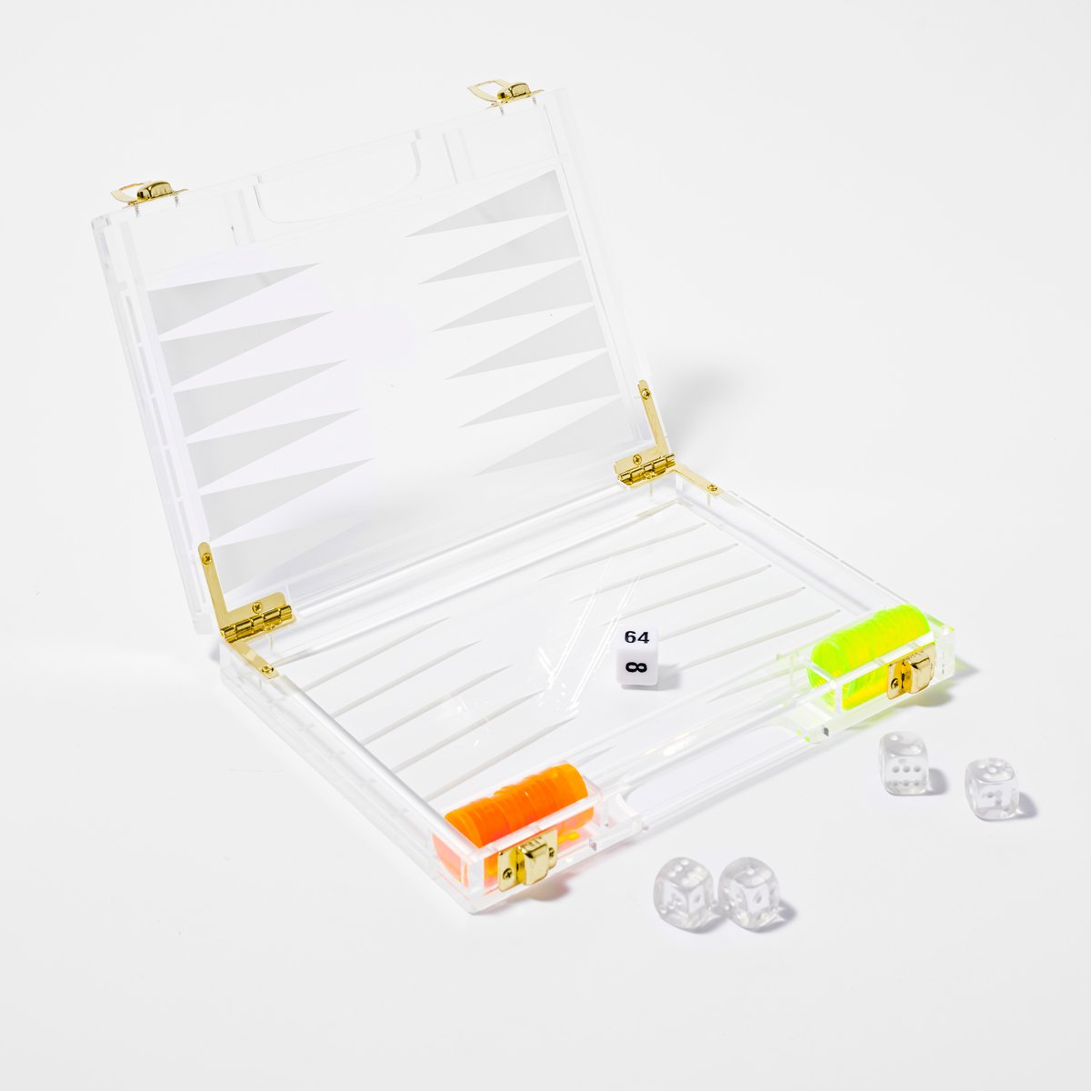 Mini Lucite Backgammon  | Limited Edition Neon