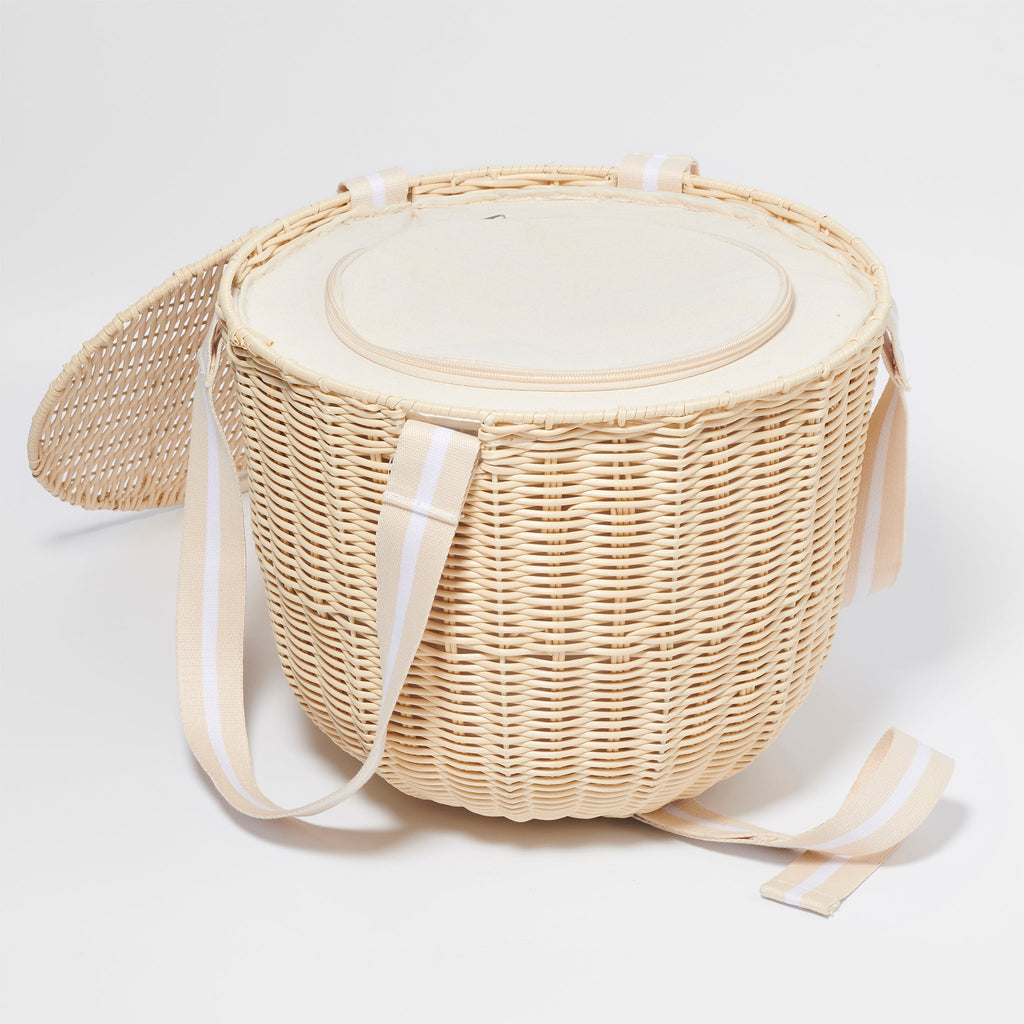 Round Picnic Cooler Basket Le Weekend Natural SUNNYLiFE UK