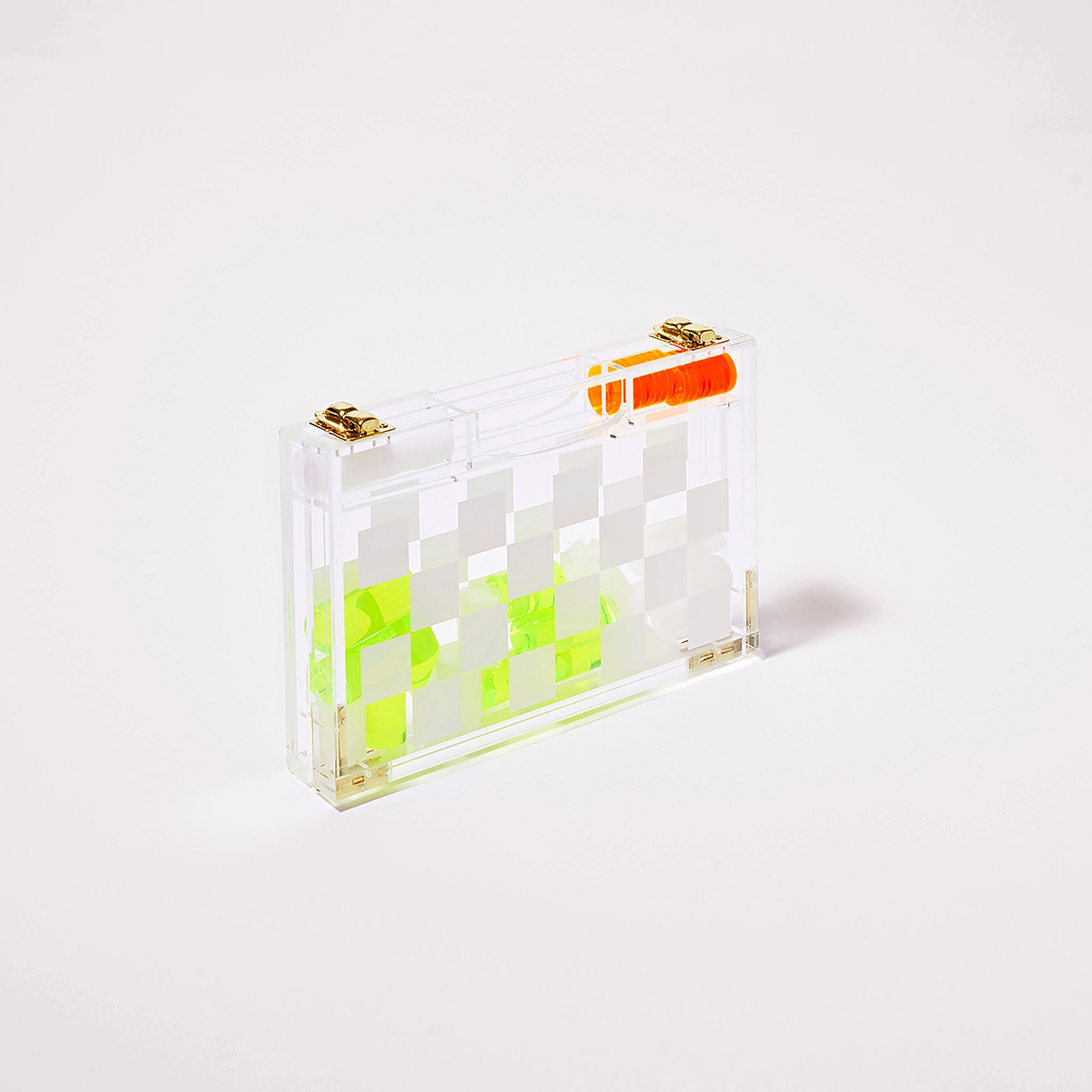Mini Lucite Chess & Checkers | Limited Edition Neon