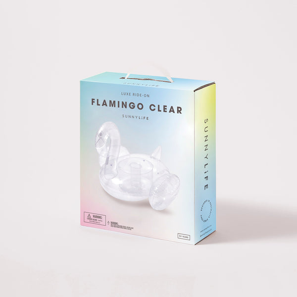 Luxe Ride-On Flamingo | Clear