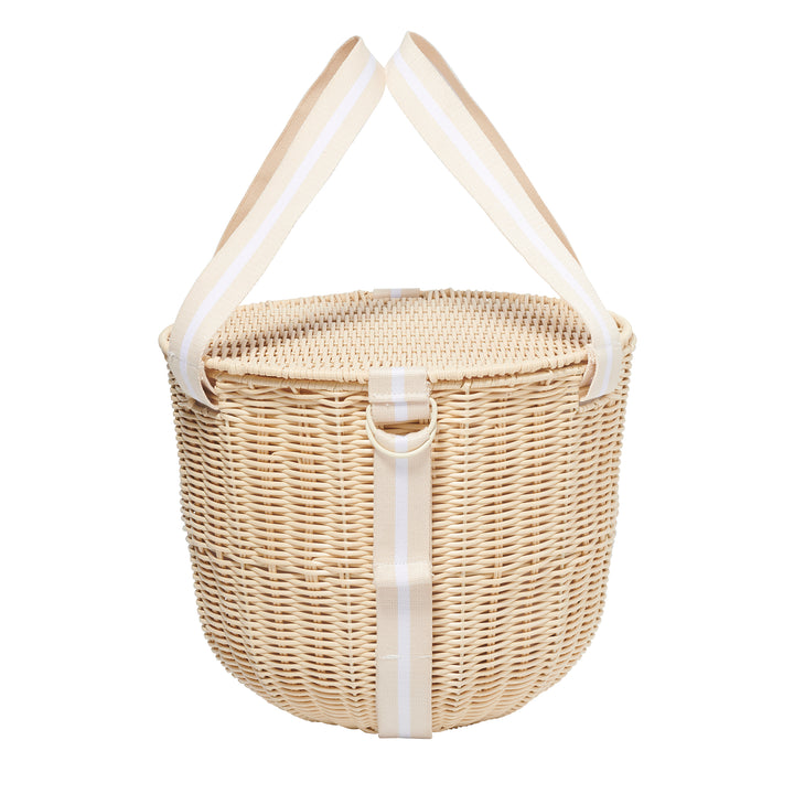 Round Picnic Cooler Basket | Le Weekend Natural