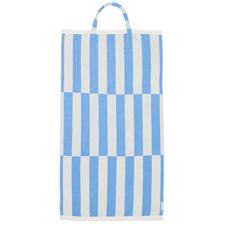 Beach Towel 2-in-1 Tote Bag | Le Weekend Mid Blue Cream
