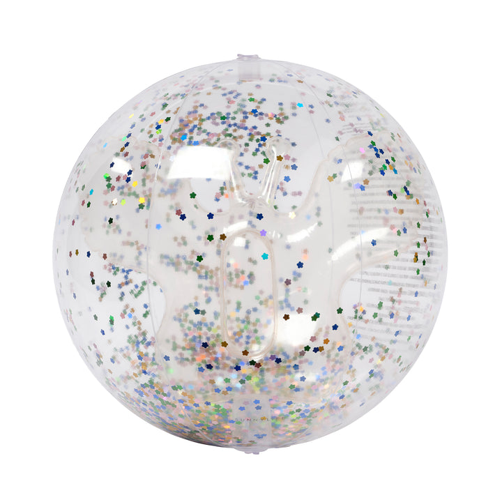 3D Inflatable Beach Ball | Cotton Candy Glitter