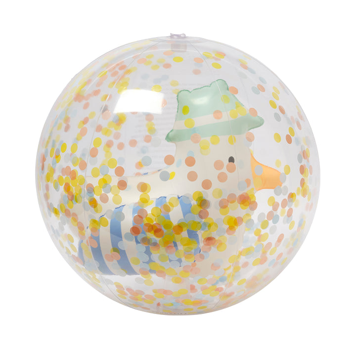 3D Inflatable Beach Ball | Sammy the Seagull Blue Stripe