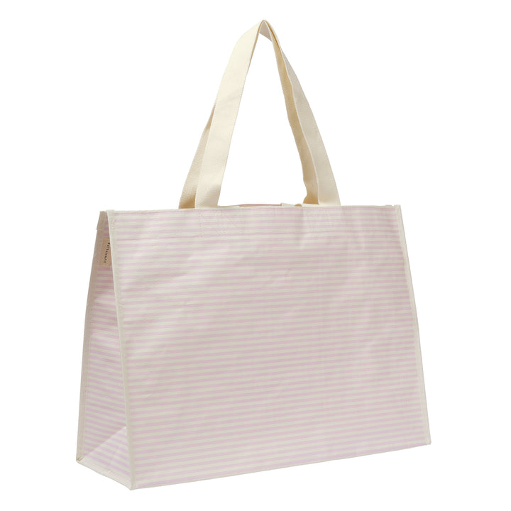 Carryall Beach Bag | Lazy Days Pink Stripe
