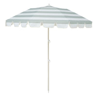Compact Beach Umbrella - Sea Sage Stripe