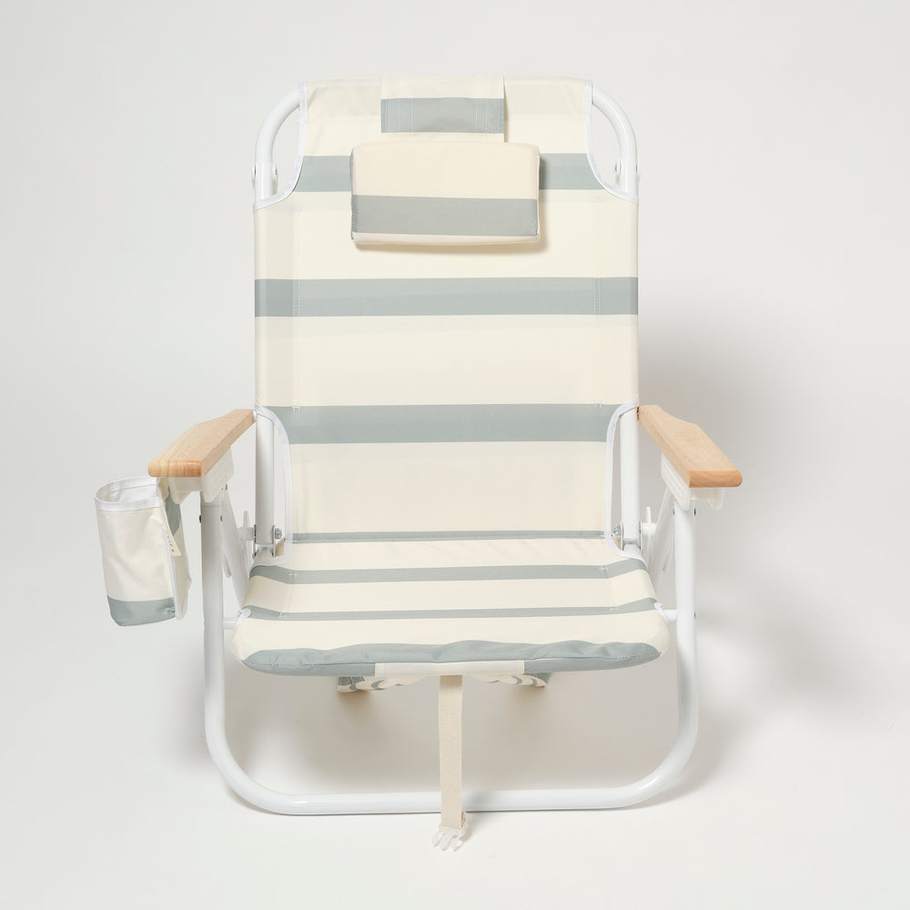 Beach Chair Deluxe | La Palma Sage Stripe