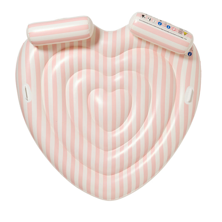 Twin Lie-On Float | Stole My Heart Pink Stripe