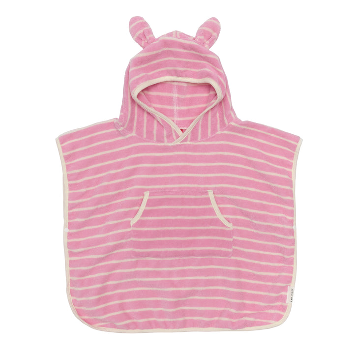 Kids Character Hooded Towel | Cotton Candy Pink Stripe