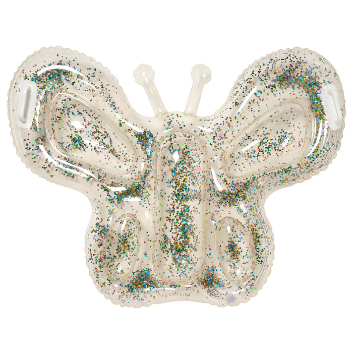 Kids Lie-On Float | Butterfly Cotton Candy Glitter