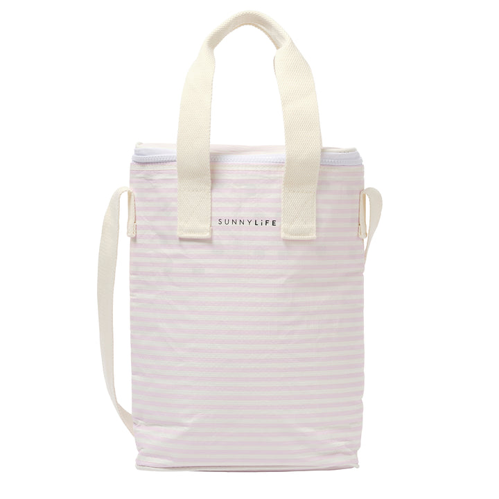 Light Cooler Drinks Bag | Lazy Days Pink Stripe