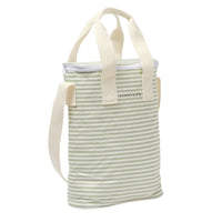 Light Cooler Drinks Bag - Sea Sage Stripe