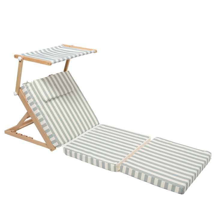 Pool House Daybed | La Palma Sage Stripe