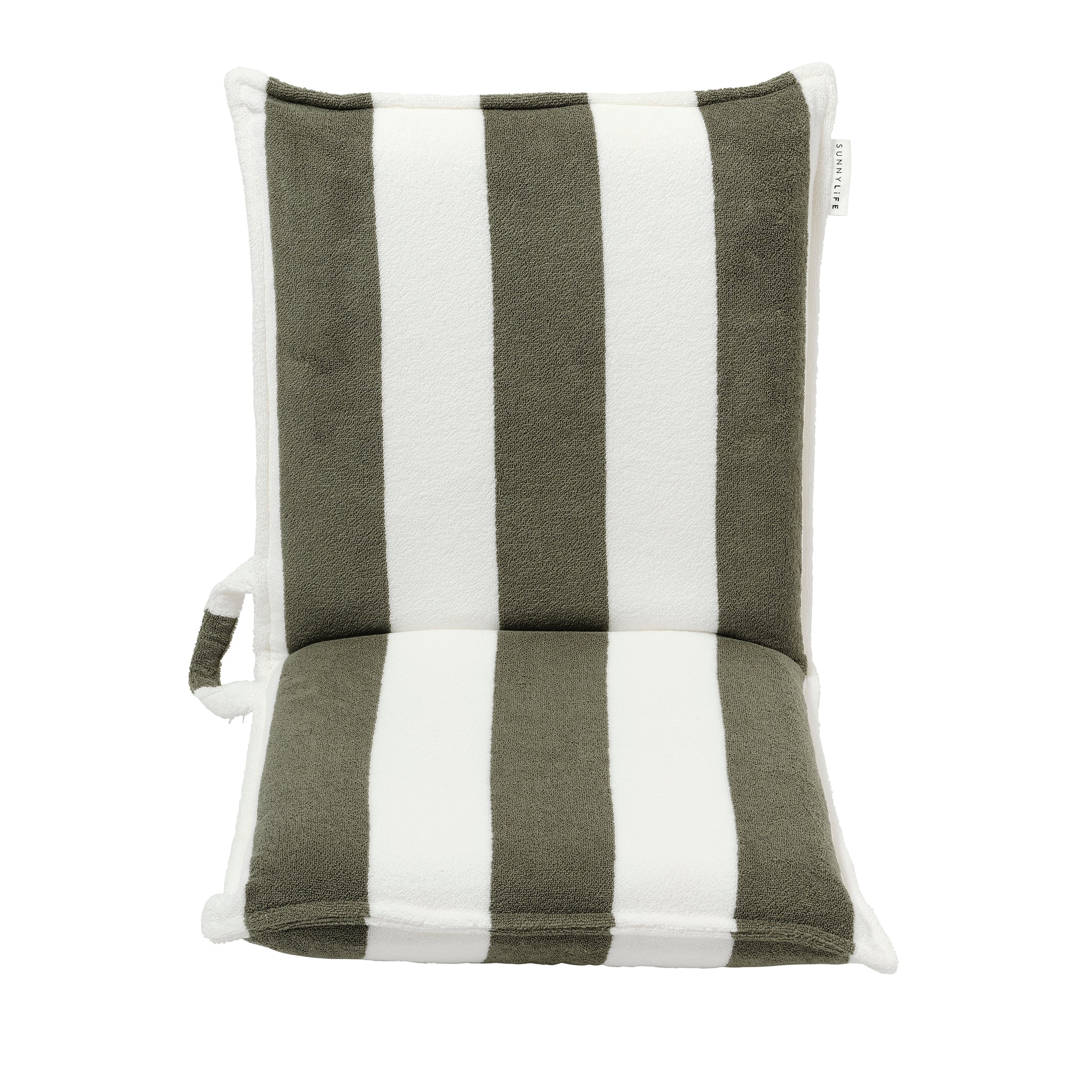 Terry Travel Lounger - The Vacay Olive Stripe