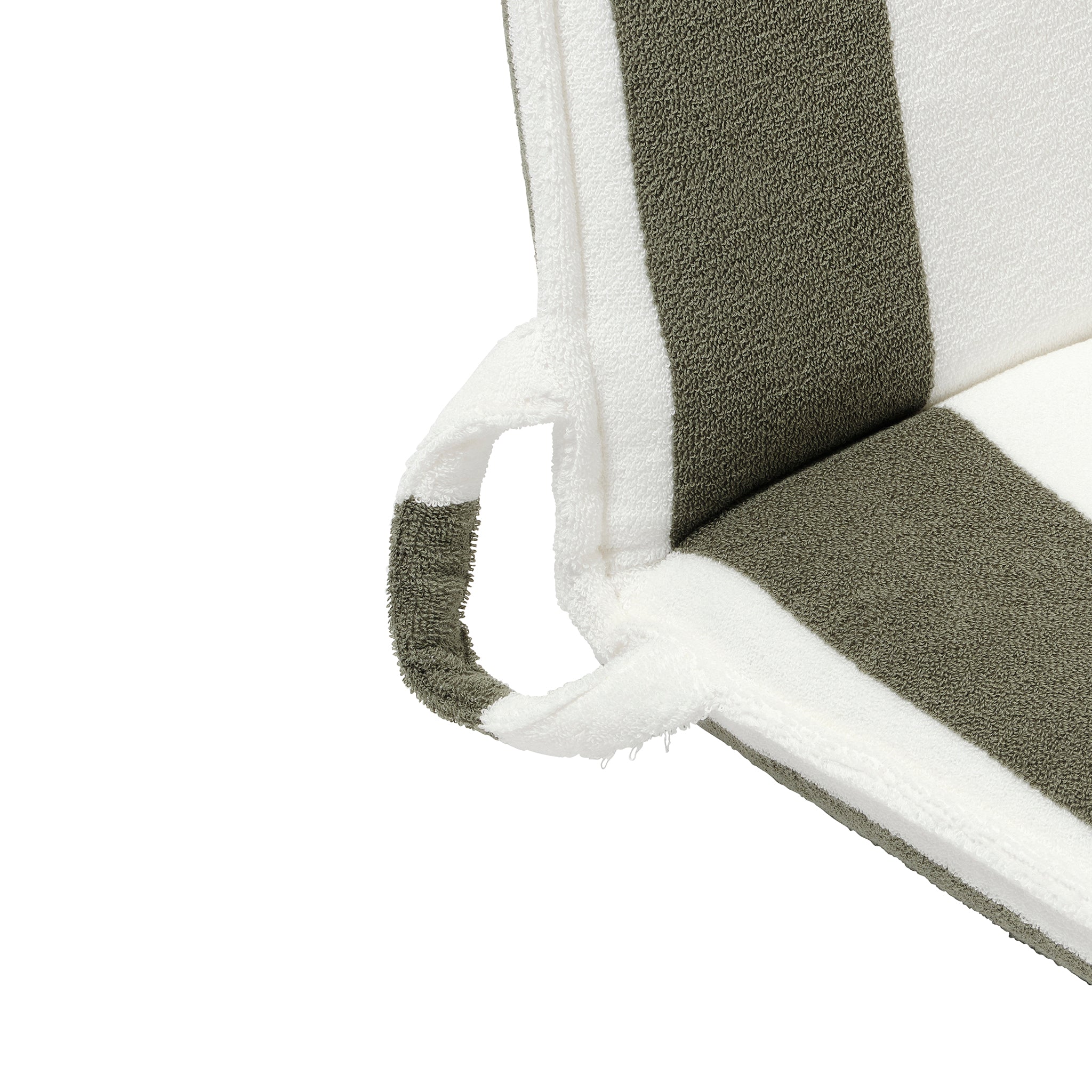Terry Travel Lounger - The Vacay Olive Stripe