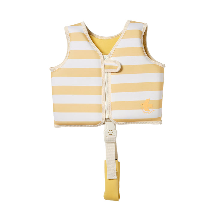 Kids Swim Vest 1-2 | Sammy the Seagull Mustard Stripe
