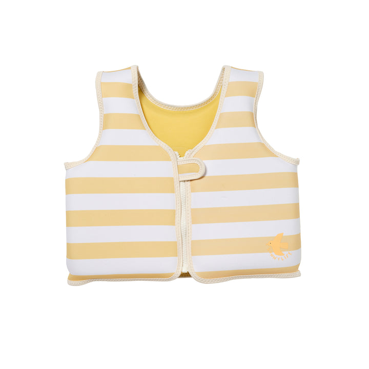 Kids Swim Vest 3-6 | Sammy the Seagull Mustard Stripe