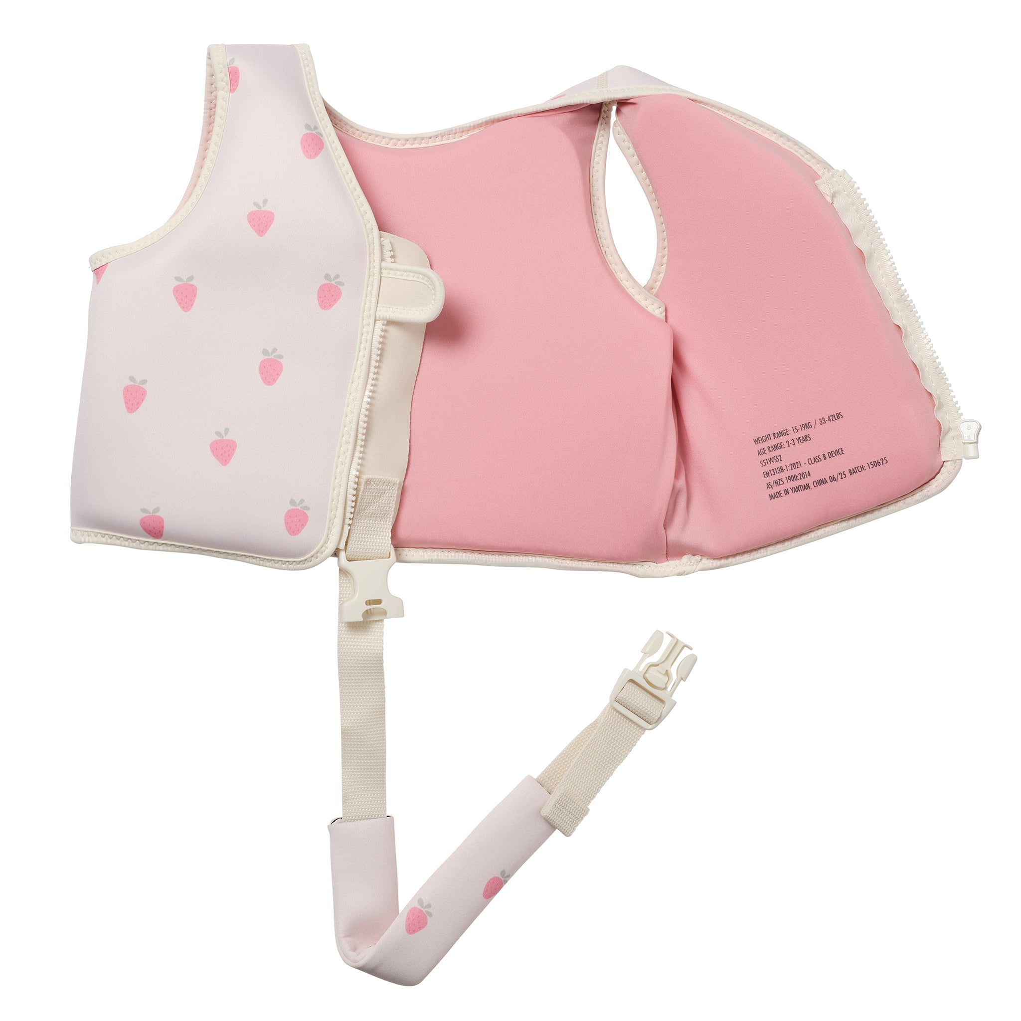 Kids Swim Vest 2-3 - Strawberry Sunshine