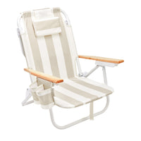 Deluxe Beach Chair - Oyster Stripe
