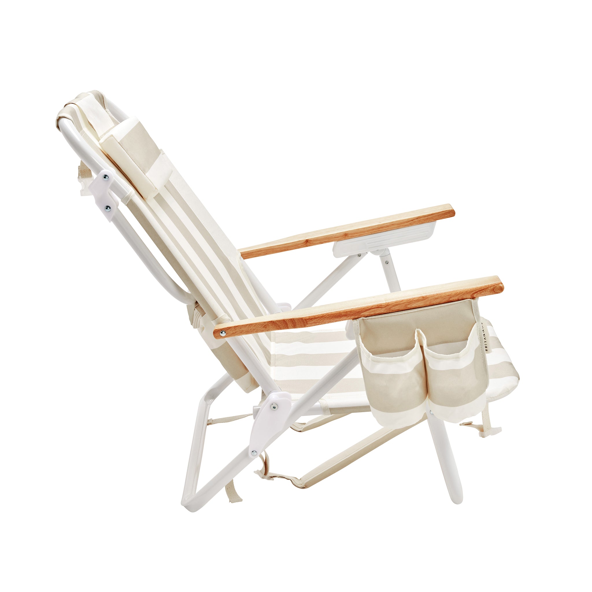Deluxe Beach Chair - Oyster Stripe