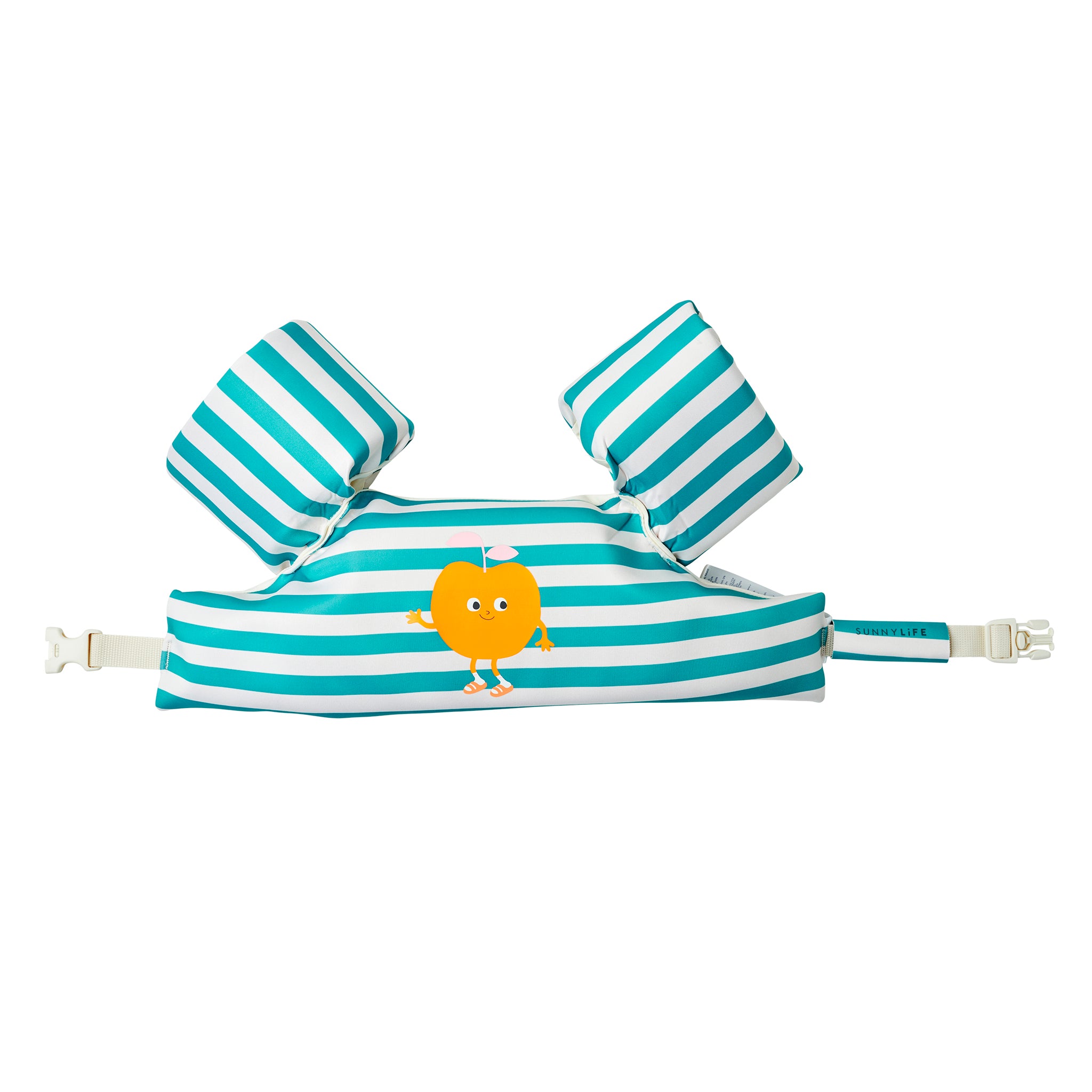 Floatie Jacket 3-6 Poppy the Peach Green stripe