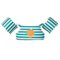 Floatie Jacket 3-6 Poppy the Peach Green stripe