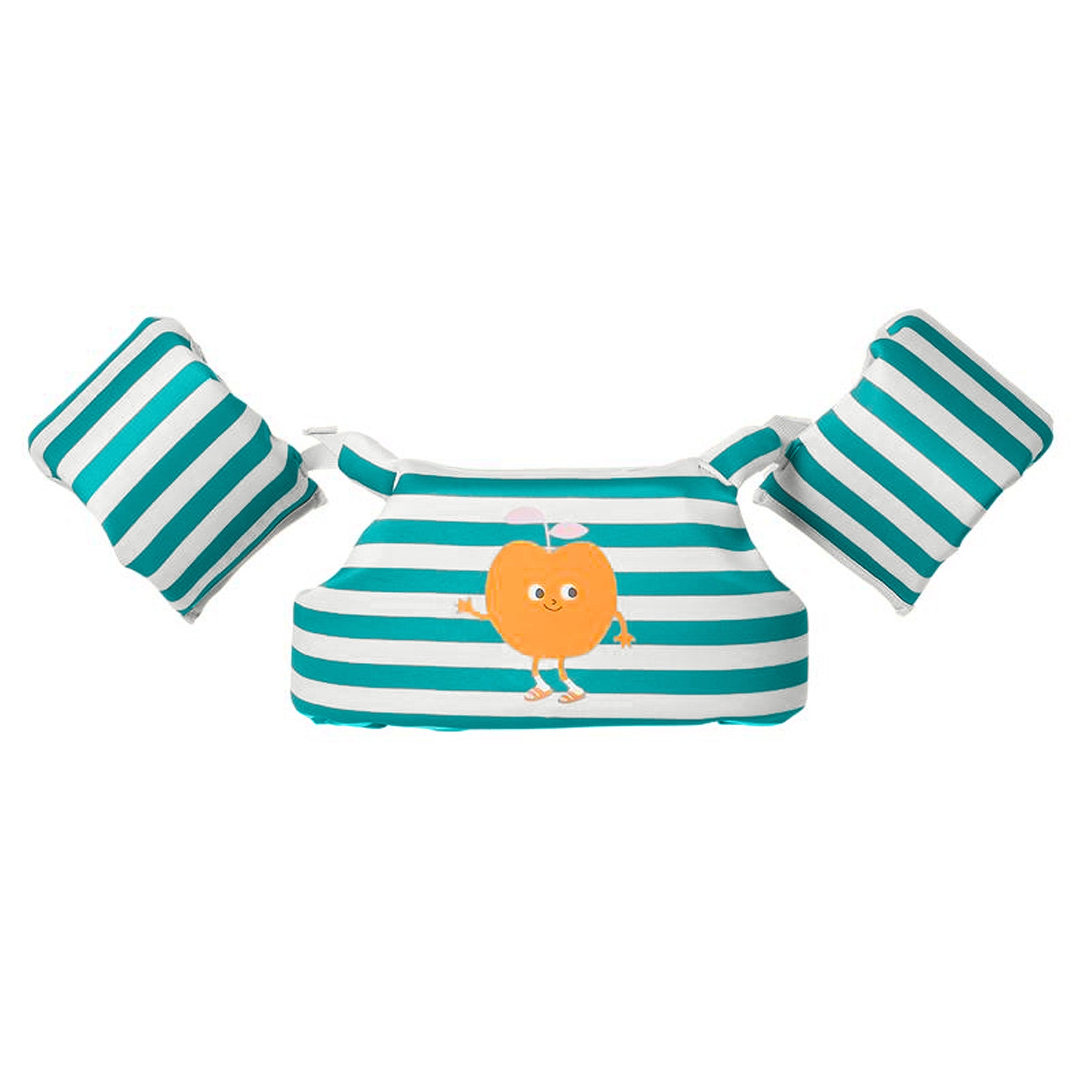 Floatie Jacket 3-6 Poppy the Peach Green stripe
